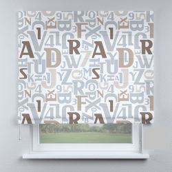 Римська штора DECOLIV коричневые буквы