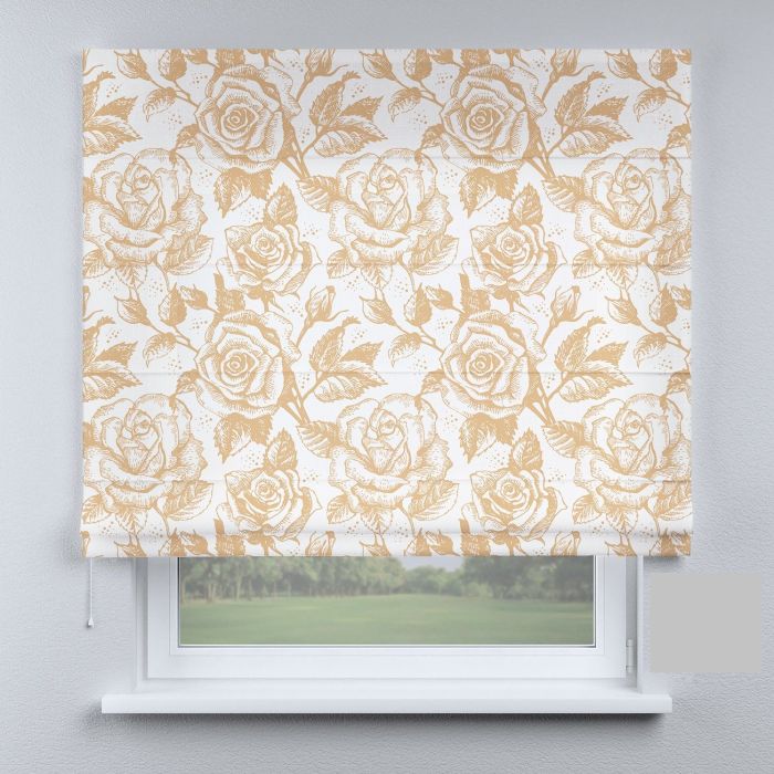 Римська штора з фотодруком світло-коричнева троянда