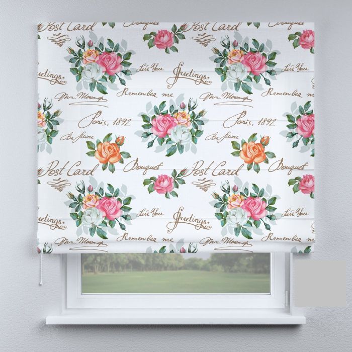 Римська штора з фотодруком ретро квітка