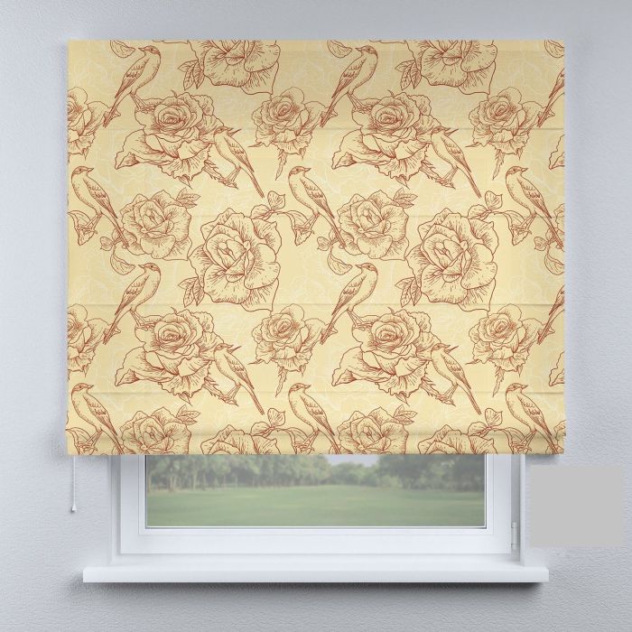 Римська штора з фотодруком квіти з птахами