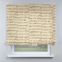 Римська штора з фотодруком коричневий текст