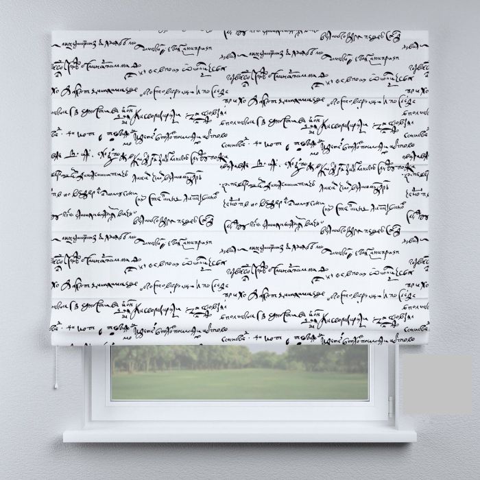 Римська штора DECOLIV черный текст