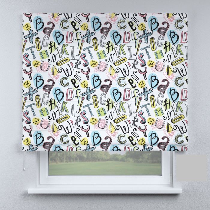 Римська штора DECOLIV алфавит разноцветный