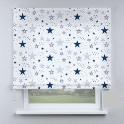 Римська штора з фотодруком зірки темно-сині