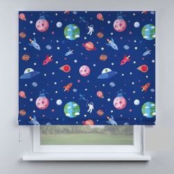 Римська штора з ланцюжковим карнизом космос дитячий
