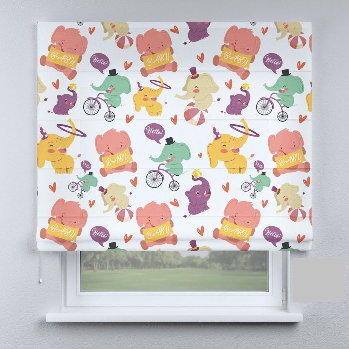 Римська штора з фотодруком слоники