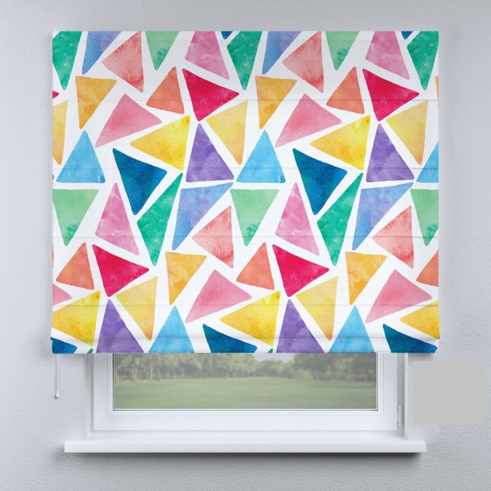 Римська штора з фотодруком трикутники