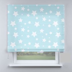 Римська штора з фотодруком зірочки білі великі