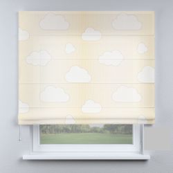 Римська штора з ланцюжковим карнизом білі хмаринки