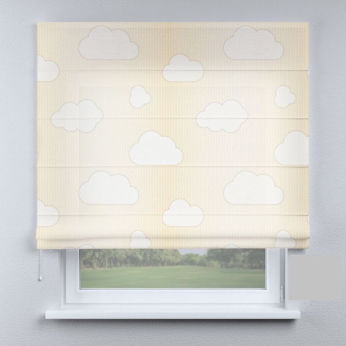 Римська штора з ланцюжковим карнизом білі хмаринки