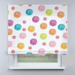Римська штора з ланцюжковим карнизом кульки дитячі