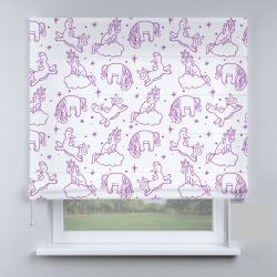 Римська штора з ланцюжковим карнизом коні рожеві