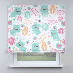 Римська штора з ланцюжковим карнизом ведмедики