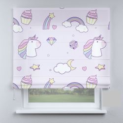 Римська штора з ланцюжковим карнизом веселка