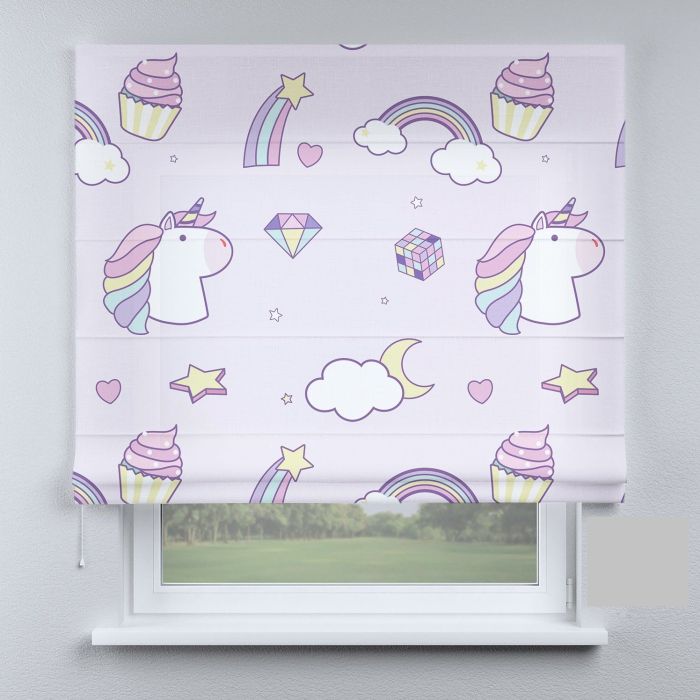 Римська штора з ланцюжковим карнизом веселка