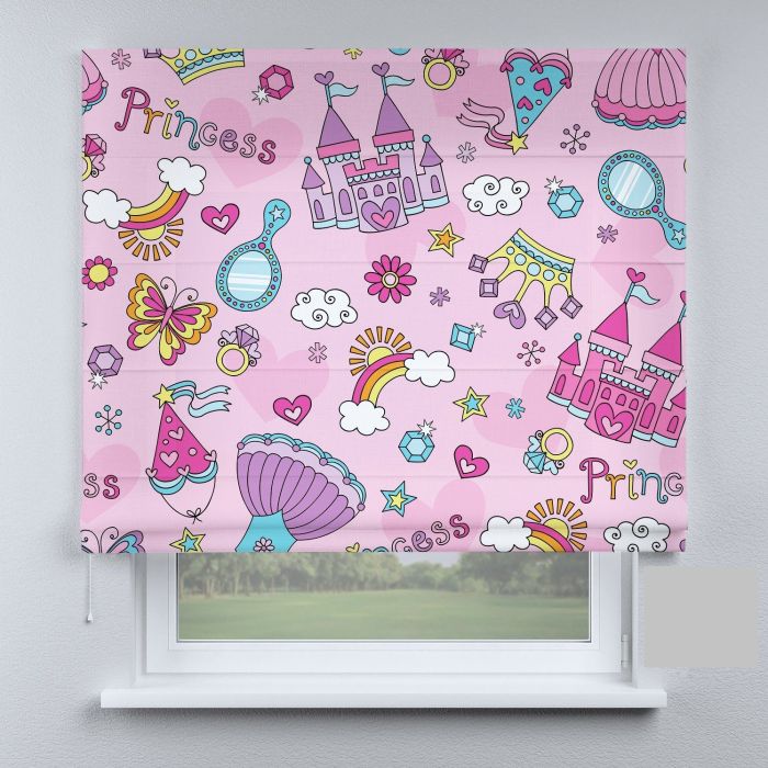 Римська штора з ланцюжковим карнизом замок принцеси