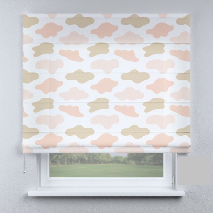 Римська штора з ланцюжковим карнизом хмарки-хмарки