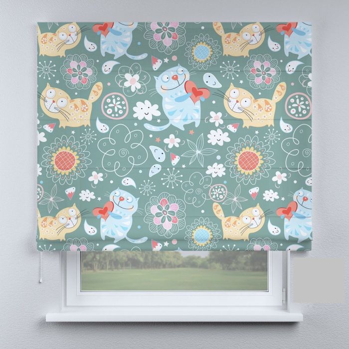 Римська штора з фотодруком різнокольорові котики