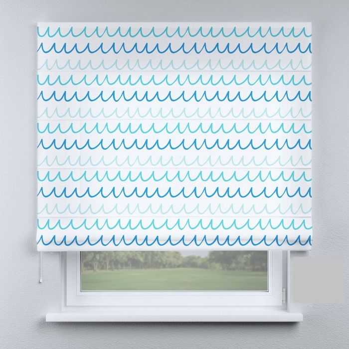 Римська штора з фотодруком хвилі різнокольорові