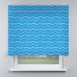 Римська штора DECOLIV волны синие