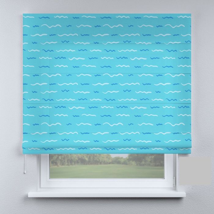 Римська штора з фотодруком морські блакитні