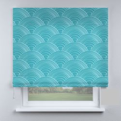 Римська штора з фотодруком хвилі бірюзові