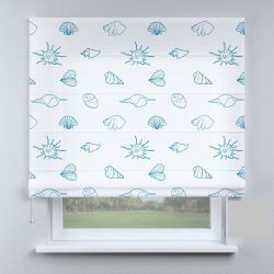 Римська штора DECOLIV бирюзовые ракушки