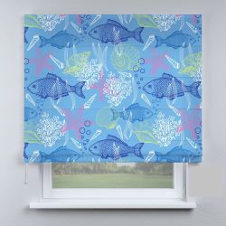 Римська штора DECOLIV рыбки синие