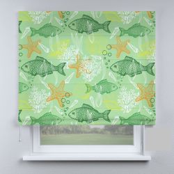 Римська штора DECOLIV рыбки зелені
