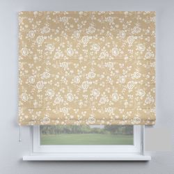 Римська штора з фотодруком квіти польові на бежевому фоні