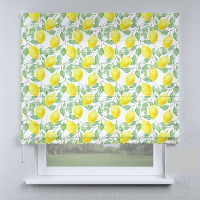 Римська штора з ланцюжковим карнизом гілка лімона