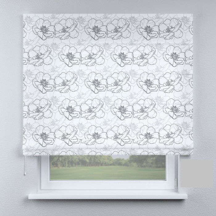 Римська штора з ланцюжковим карнизом дві квітки