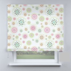 Римська штора з фотодруком квітки різнокольорові