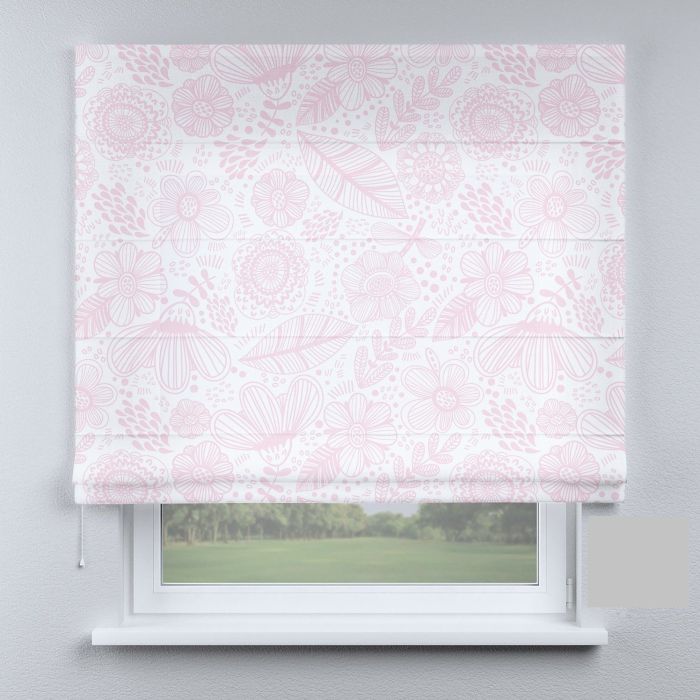 Римська штора з фотодруком листя з квітами