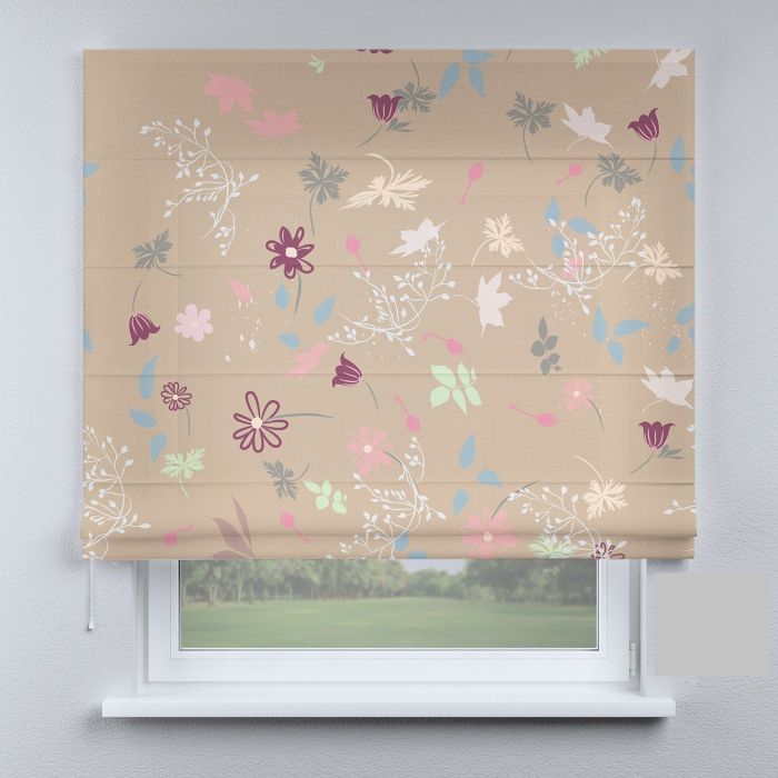 Римська штора з ланцюжковим карнизом різні листя