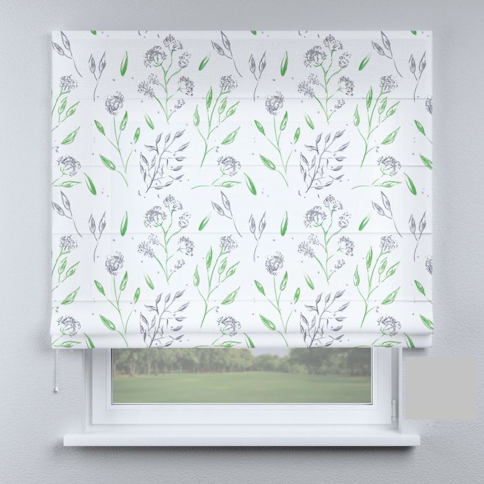 Римська штора з фотодруком різнокольорові гілки квітів