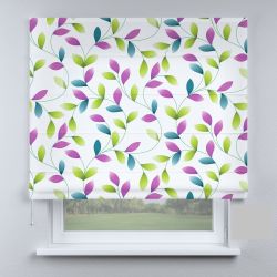 Римська штора з фотодруком листя вензелю