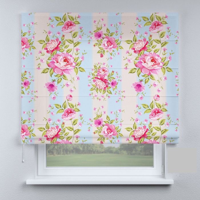 Римська штора з фотодруком прованс квіти рінокольорові