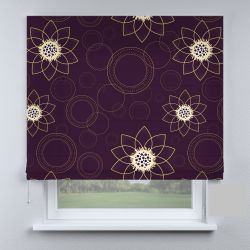 Римська штора з фотодруком прованс квіти бордові