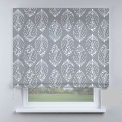 Римська штора з фотодруком прованс листя сірі