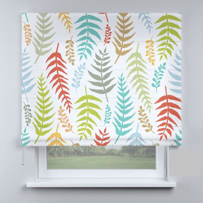 Римська штора з ланцюжковим карнизом прованс листя велике