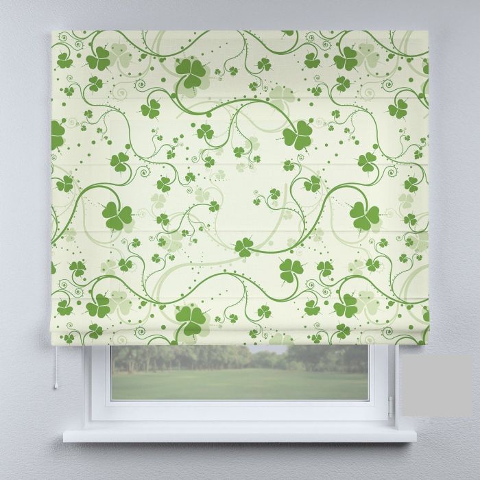 Римська штора з фотодруком прованс листя салатові