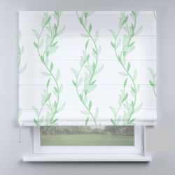 Римська штора з ланцюжковим карнизом прованс біло-салатові