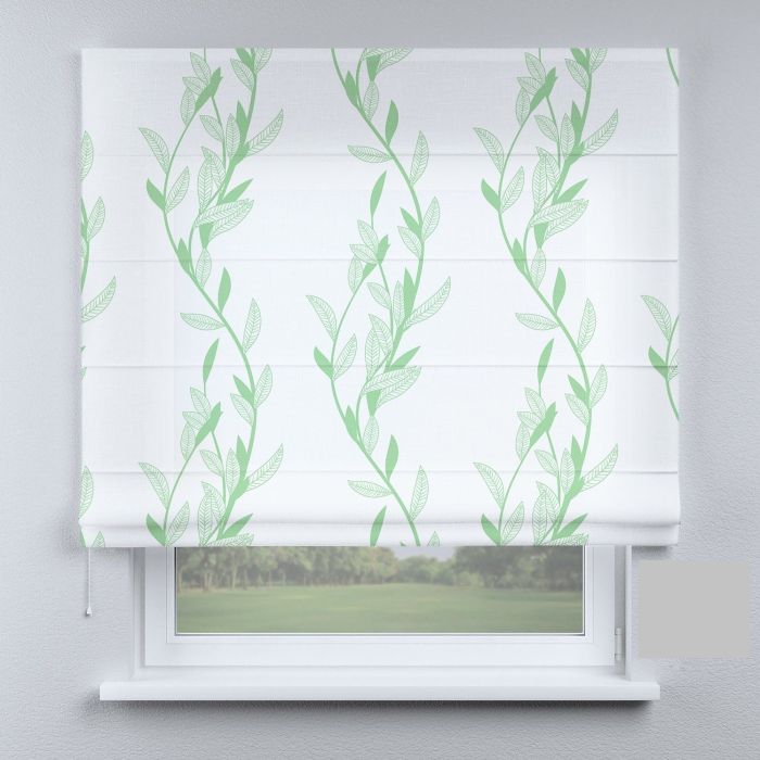 Римська штора з фотодруком прованс біло-салатові