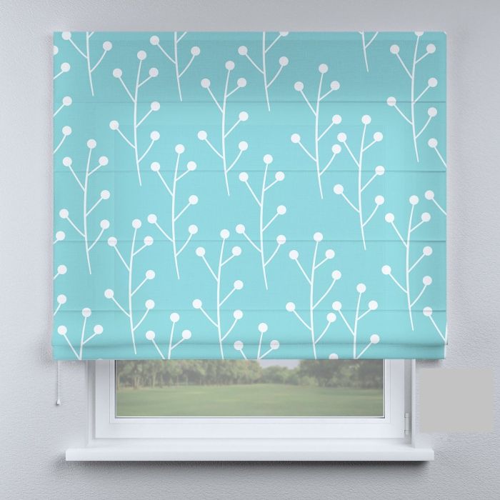 Римська штора з ланцюжковим карнизом прованс з гілками