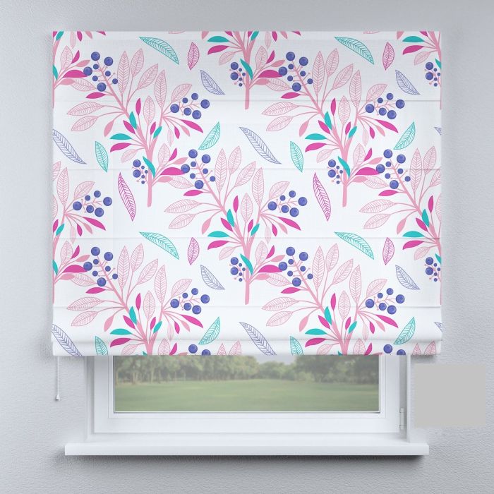 Римська штора з фотодруком прованс з гілками різнокольорові