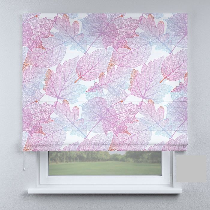 Римська штора з фотодруком листя каштана різнокольорові
