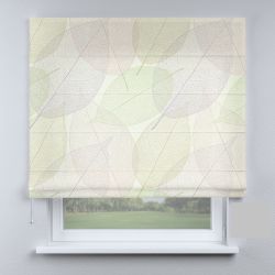 Римська штора з ланцюжковим карнизом листя різнокольорові великі