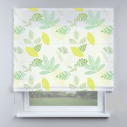 Римська штора з ланцюжковим карнизом листя різнокольорові маленькі