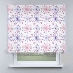 Римська штора з ланцюжковим карнизом квітка фіолетова маленька